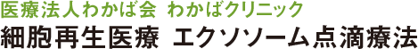 医療法人わかば会 わかばクリニック 細胞再生医療 エクソソーム点滴療法